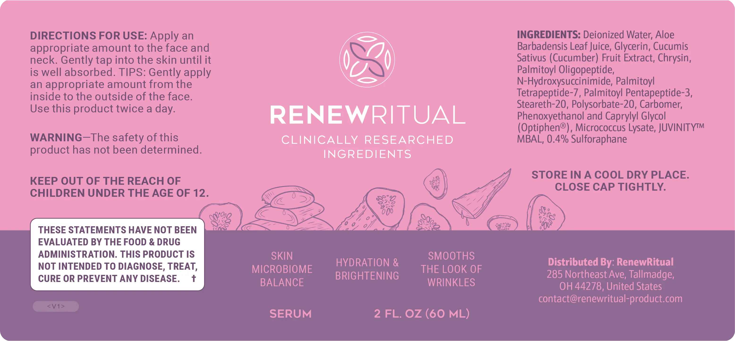 RenewRitual supplement facts